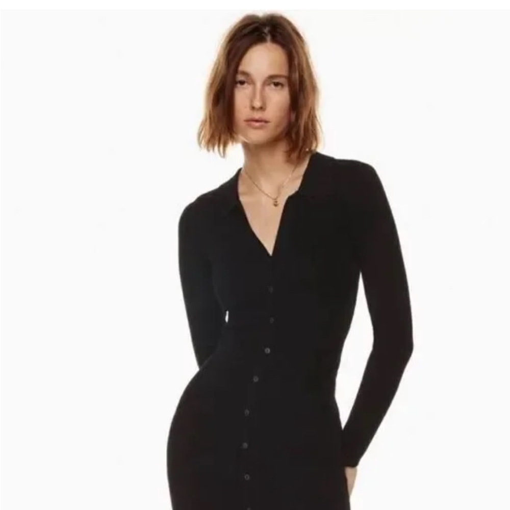 Revolve House of Harlow 1960 REVOLE Black Carmen Knit Ribbed Dress Size S